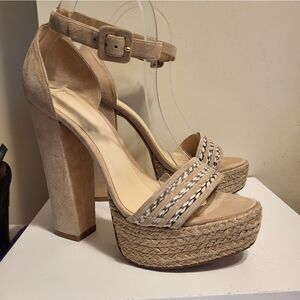 Alexandre Birman Tan Platform Sandals